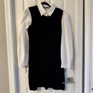 Anthropologie’s Eva Franco- Black Knit with attached white shirt